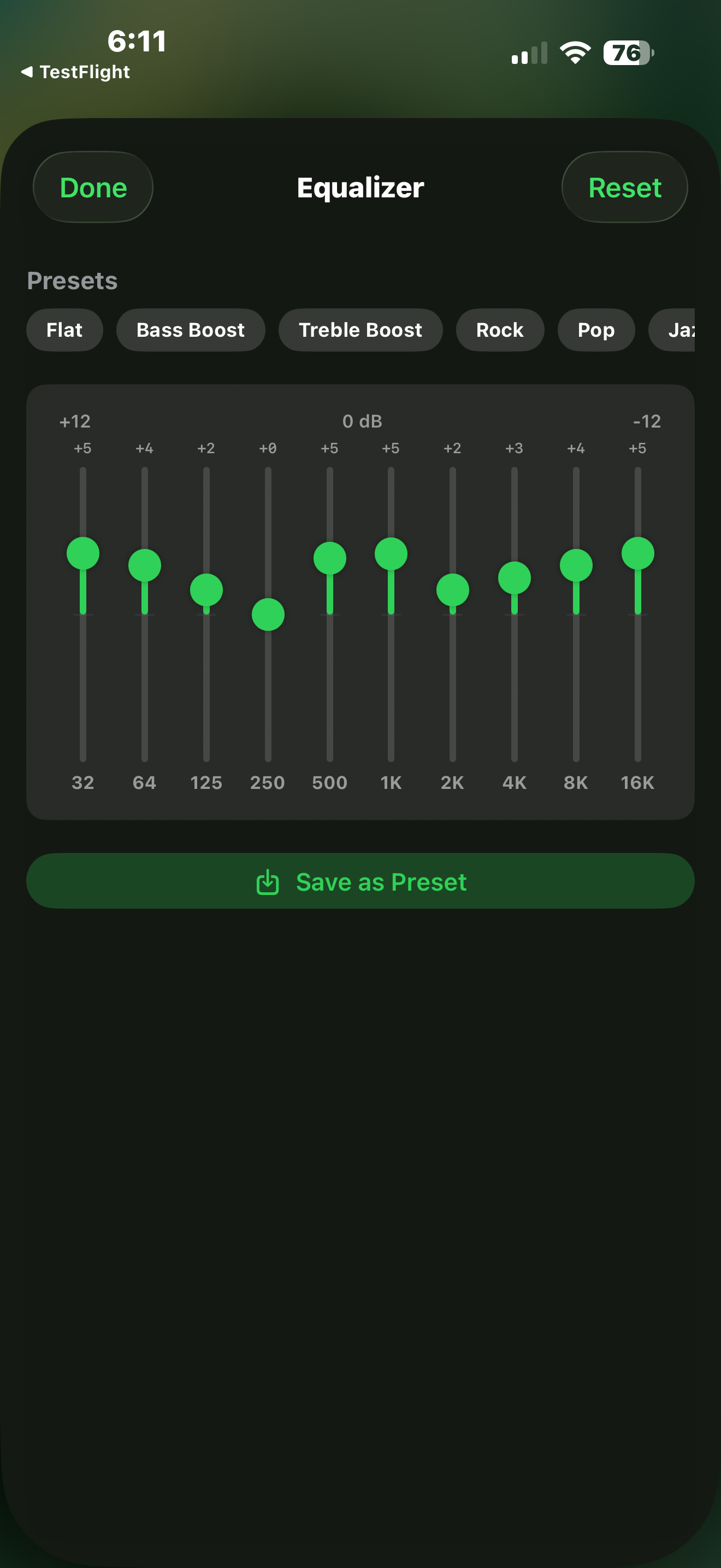iOS Equalizer